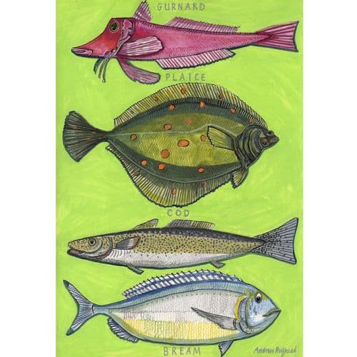 Four Fish Green - Print