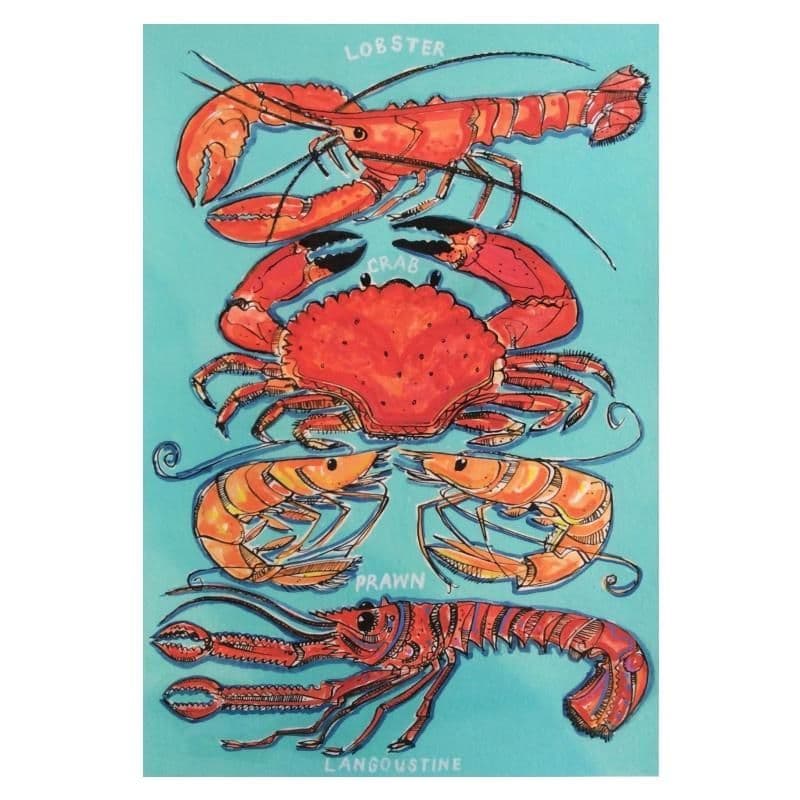 Four Shellfish - A3 Signed Print