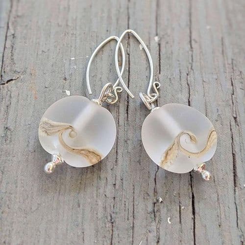 Frosted Sea Drop Earrings