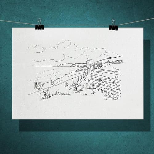 Gara Rock Beach, Devon – Limited Edition Print