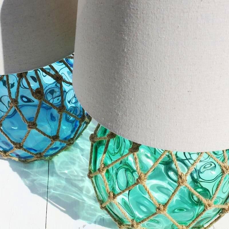 Glass Fishing Float Table Lamp