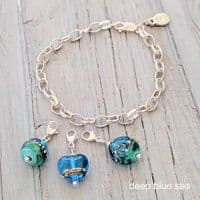 Glass & Silver Charm Bracelet | Julie Fountain