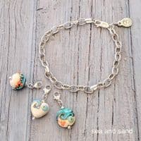 Glass & Silver Charm Bracelet | Julie Fountain