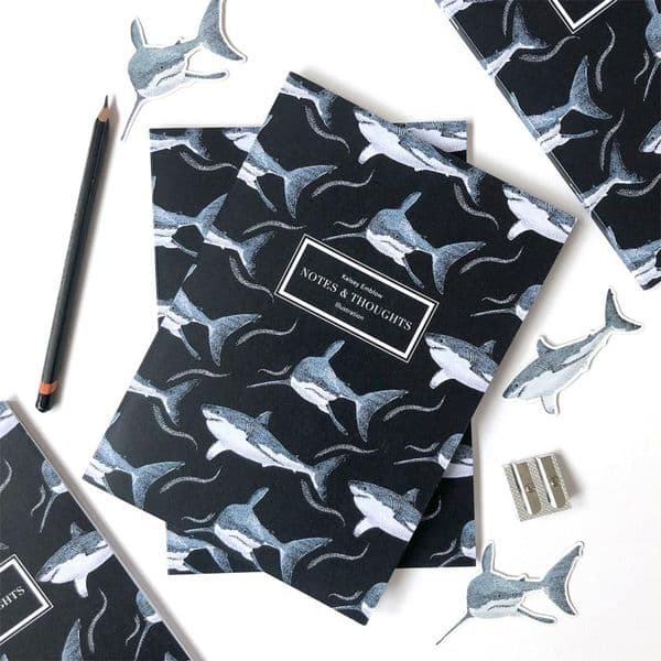 Great White Shark A5 Notebook | Kelsey Emblow