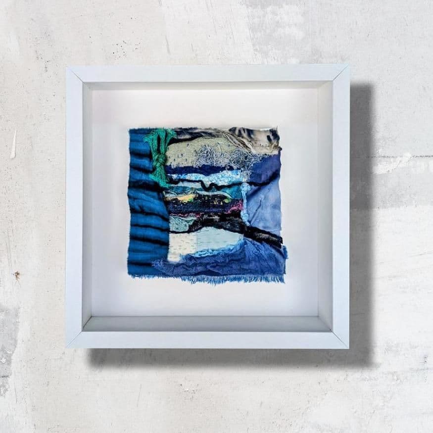 Green Knot Seascape – Textile Art