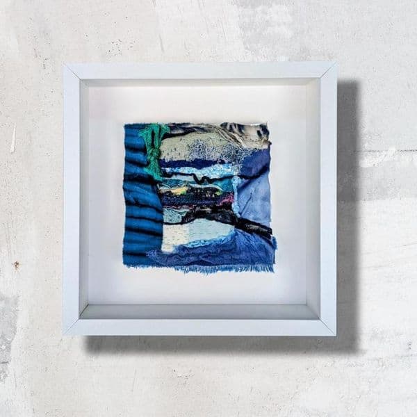Green Knot Seascape | Textile Art | Coastal Artwork | Lucinda Button