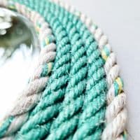 Green & White Recycled Fishing Rope Mirror | Wall Mirror | Rachel White