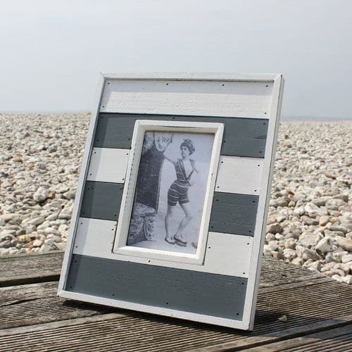 Grey Stripe Photo Frame
