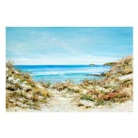 Gwithian, Godrevy & Sea Pinks | Art Print | Gail Morris