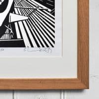 H M Submarine Ocelot | Linocut Print | Steve Duffy