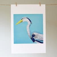 Harold the Heron Screen Print | Sophie Mutter