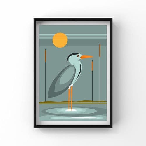 Heron – A4 Print