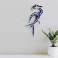 Heron - Tempered Metal Wall Art Hanging by Janet Mary Robinson