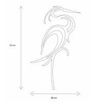 Heron - Tempered Metal Wall Art Hanging by Janet Mary Robinson
