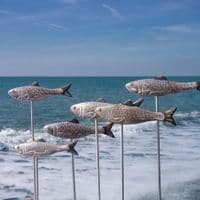 Herring Shoal Fish Sculpture | Hand Carved Wooden Fish