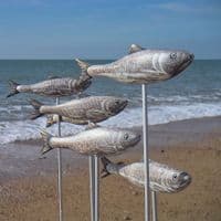 Herring Shoal Fish Sculpture | Hand Carved Wooden Fish