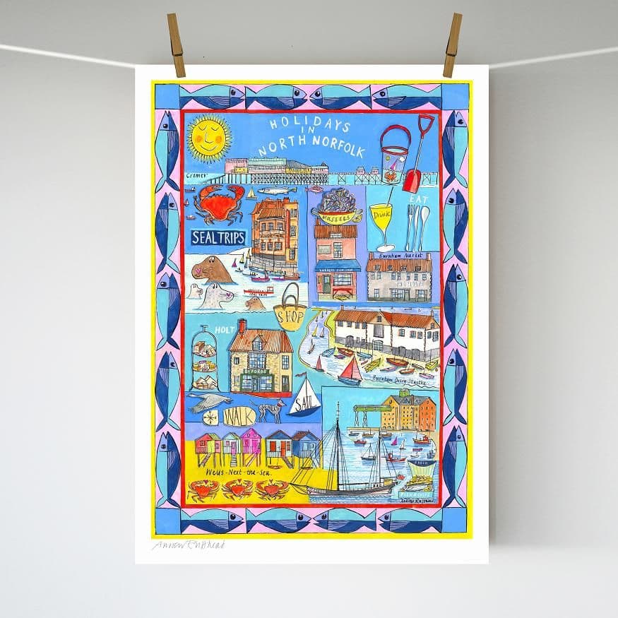 Holidays in North Norfolk – print | A3 Print | Andrew Ruffhead