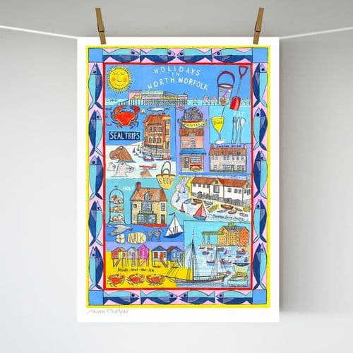 Holidays in North Norfolk – A3 art print