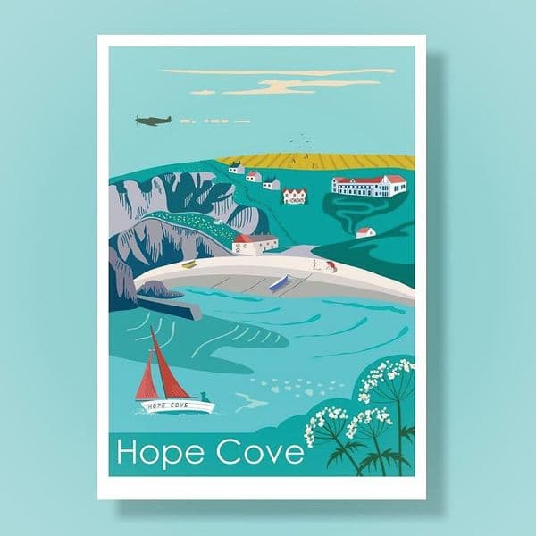 Hope Cove, Devon | Travel Art Print | Tor Allen