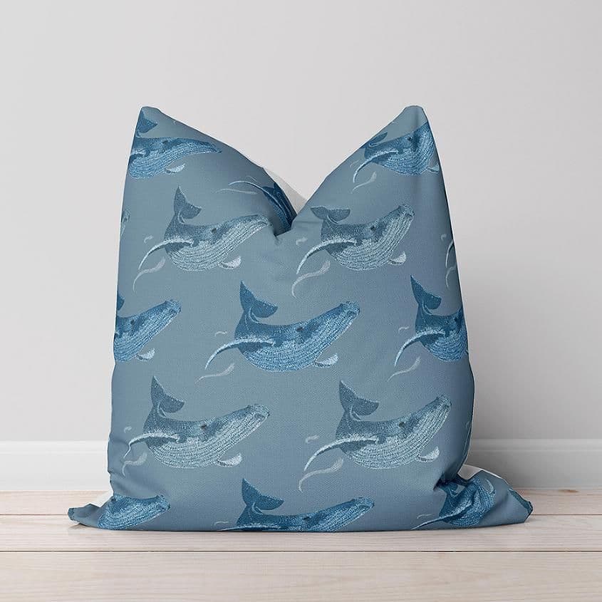 Humpback Whale - Cushion Cover