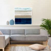 Indigo Clay Coastal |Large Canvas Print | Flora Kouta