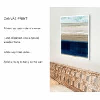 Indigo Clay Coastal |Large Canvas Print | Flora Kouta