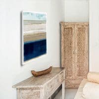 Indigo Clay Coastal |Large Canvas Print | Flora Kouta
