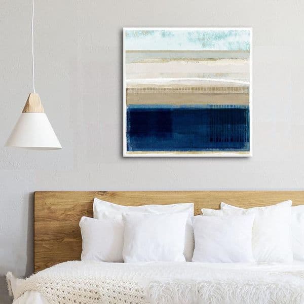 Indigo Clay Coastal |Large Canvas Print | Flora Kouta