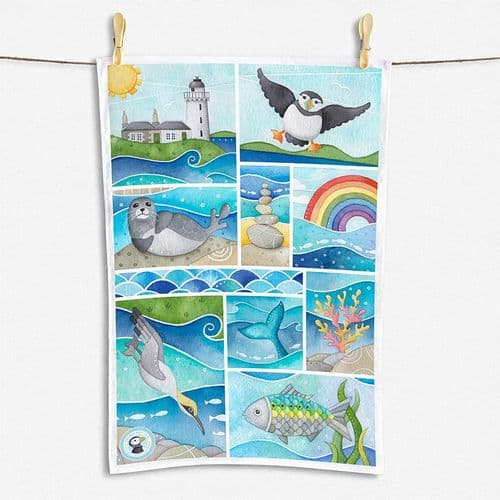 Isle of May Seaside Tea Towel