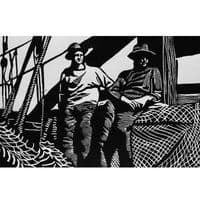 Jack and Jim Head | Linocut | Lino Print