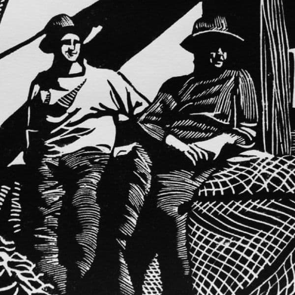 Jack and Jim Head | Linocut | Lino Print