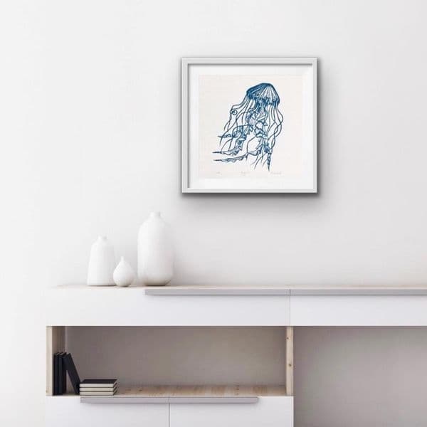 Jellyfish | Linocut Print | Amy Cundall