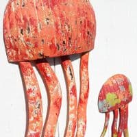 Jellyfish Pair - Metal Wall Art Hanging