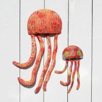 Jellyfish Pair - Metal Wall Art Hanging