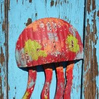 Jellyfish Pair - Metal Wall Art Hanging