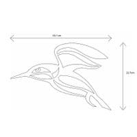 Kingfisher - Tempered Metal Wall Art Hanging by Janet Mary Robinson