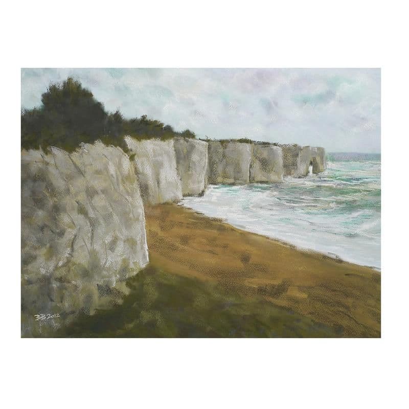 Kingsgate Bay in Winter - signed print