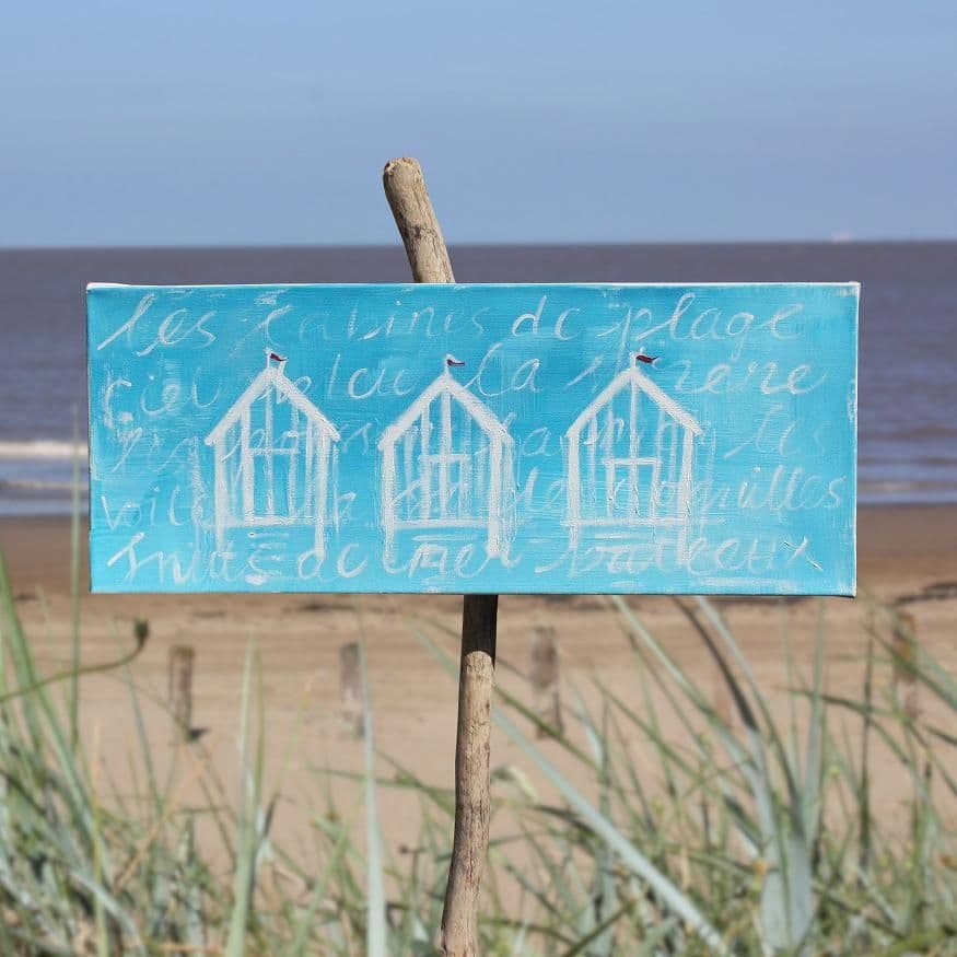 La Mer Blue Beach Huts - Painting