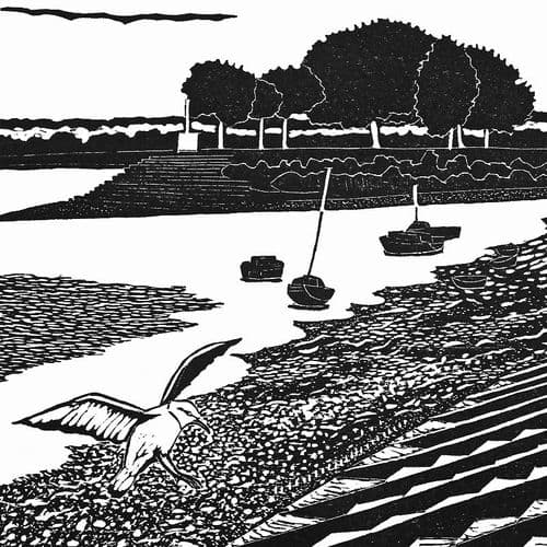 La Mouette – Woodcut Print