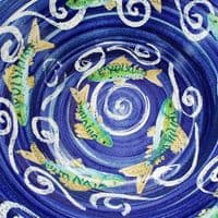 Mackerel Shoal Bowl | Handmade Pottery | Hand Painted Bowl