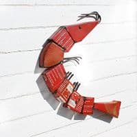 Large Shrimp Prawn Wall Hanging | Recycled Steel Drum Prawn