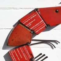 Large Shrimp Prawn Wall Hanging | Recycled Steel Drum Prawn
