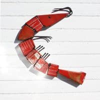 Large Shrimp Prawn Wall Hanging | Recycled Steel Drum Prawn