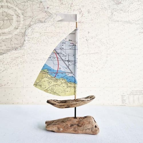 Little Driftwood Sailboat - Saltburn by the Sea