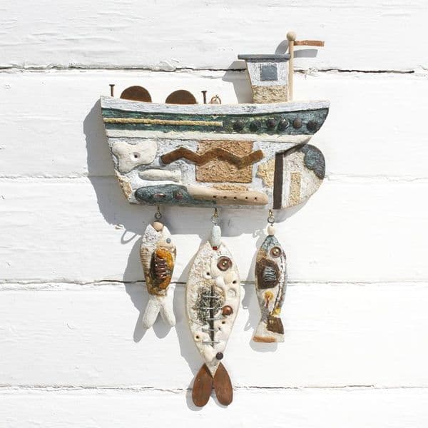 Little Fishing Boat Art Hanging | Laurence Henry | Original Art Work