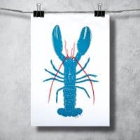 Live lobster Linocut Print | Chris Taylor