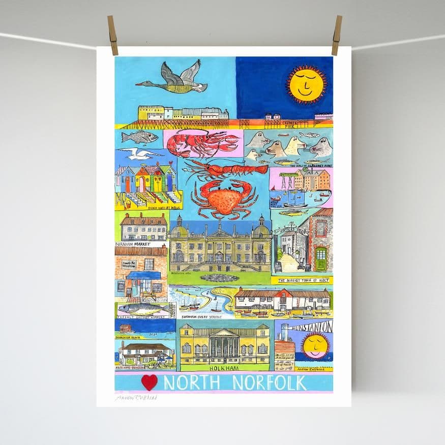 Love North Norfolk – print | A3 Print | Andrew Ruffhead