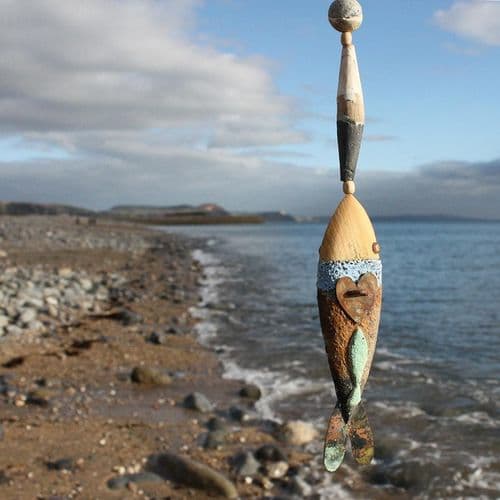 Love Plus - Fish Art Sculpture