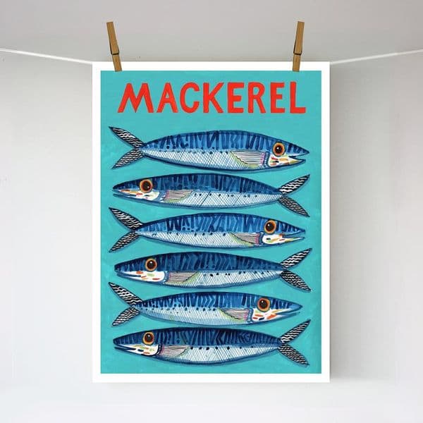 Mackerel – A3 print