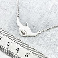 Manta Ray Pendant Necklace | Silver Necklace | Selkie Jewellery